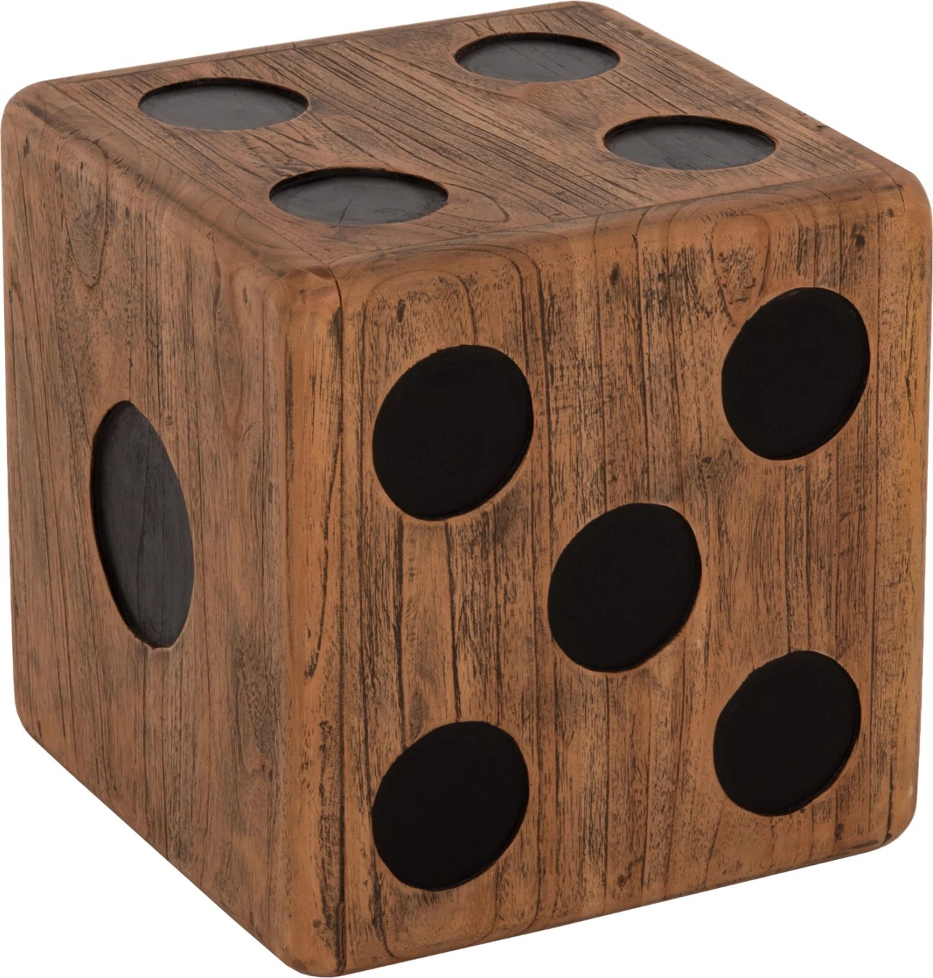 Karrige për bar DICE FH7899, dru teak, ngjyrë arre, 40x40x40 cm