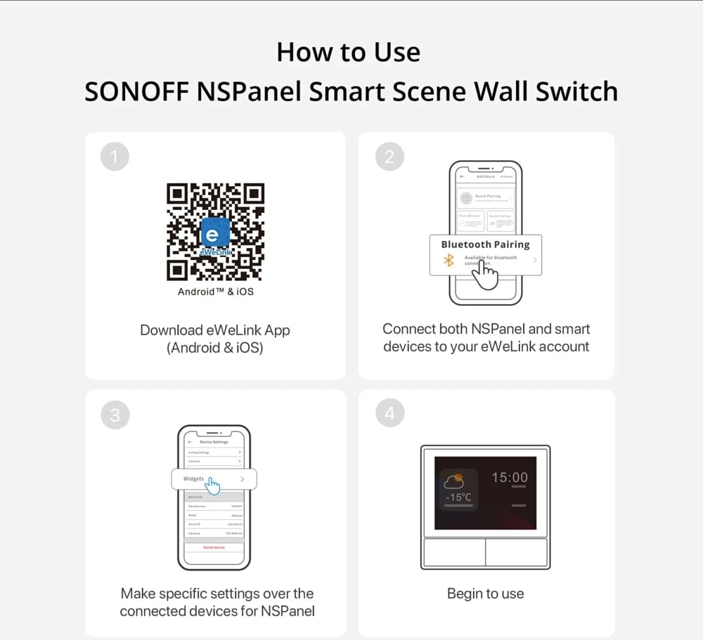 Panel I Kontrollit SONOFF NSPanel-EUW Panel I Kontrollit SONOFF NSPanel-EUW