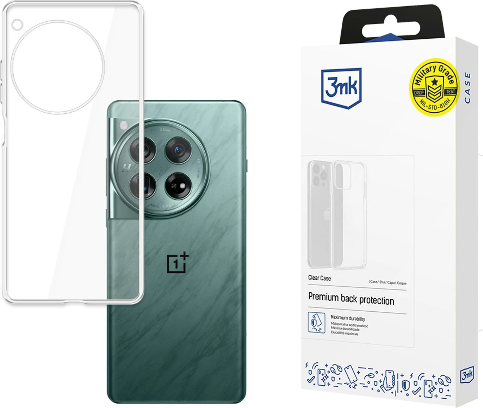 Mbështjellës 3mk Protection Clear Case për OnePlus 12, Transparent