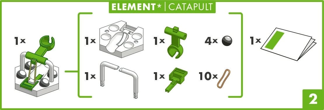 Shtesë Gravitrax Launcher, Ravensburger, 22411, me 4 topa, plastikë