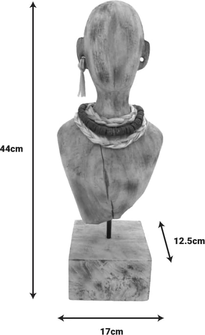 Busti Ebia Inart dru mango-metal, hije natyrale, 17x12.5x44cm