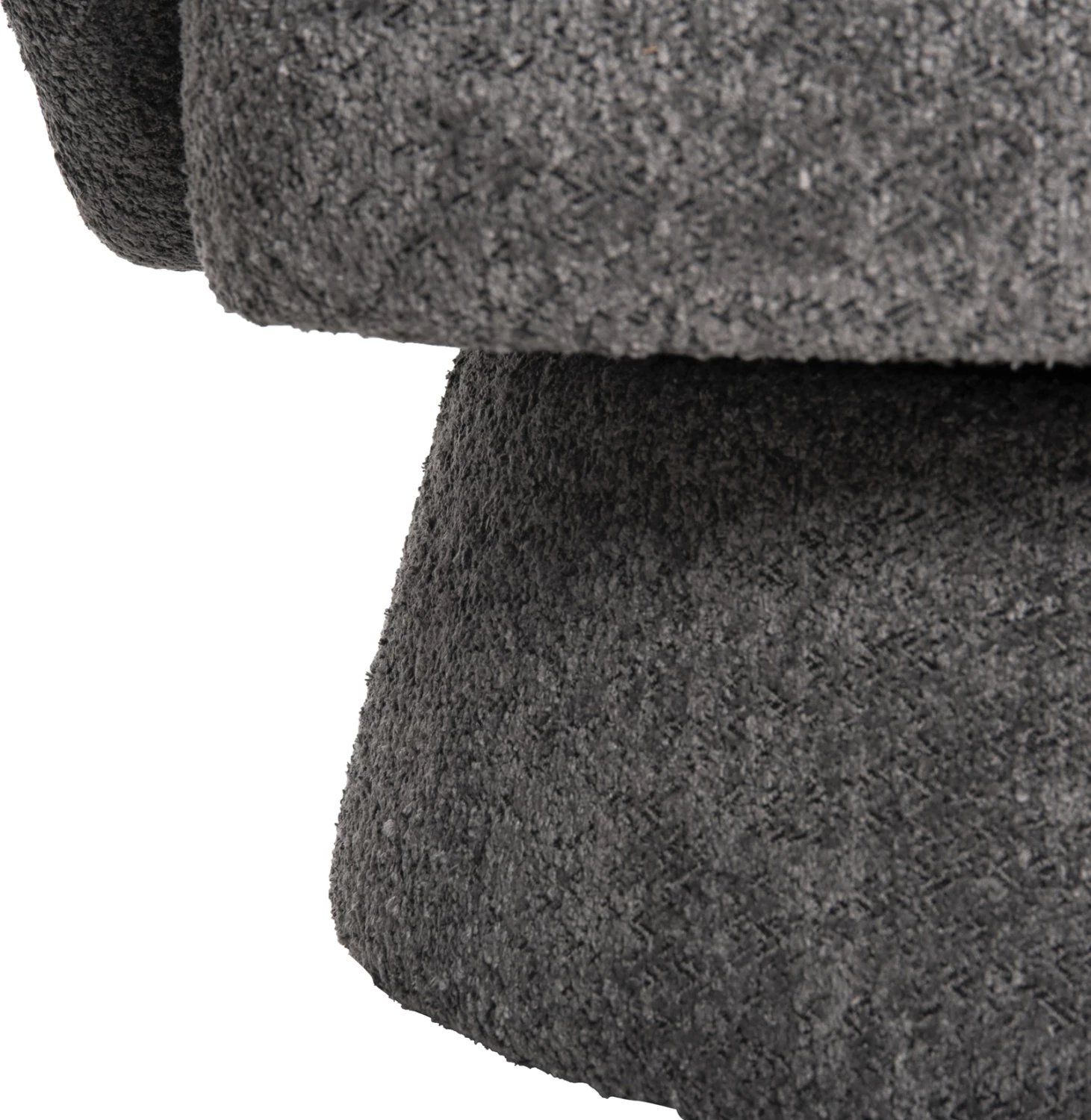 Karrige rrotulluese KARLEN FH9592.01, pëlhurë boucle gri, 78x81x77H cm