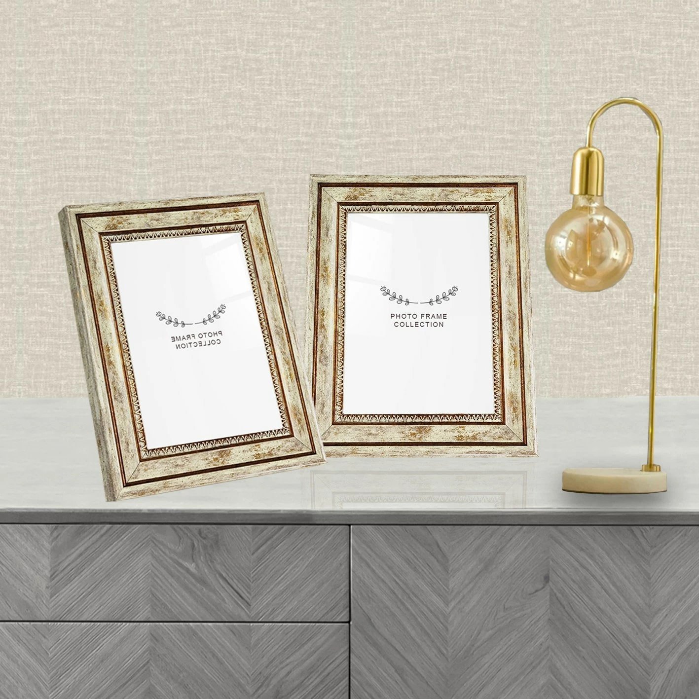 Kornizë fotografish (2 copë), ngjyrë kafe, Evila Originals, 2BAFC1031_1521, 15x21cm