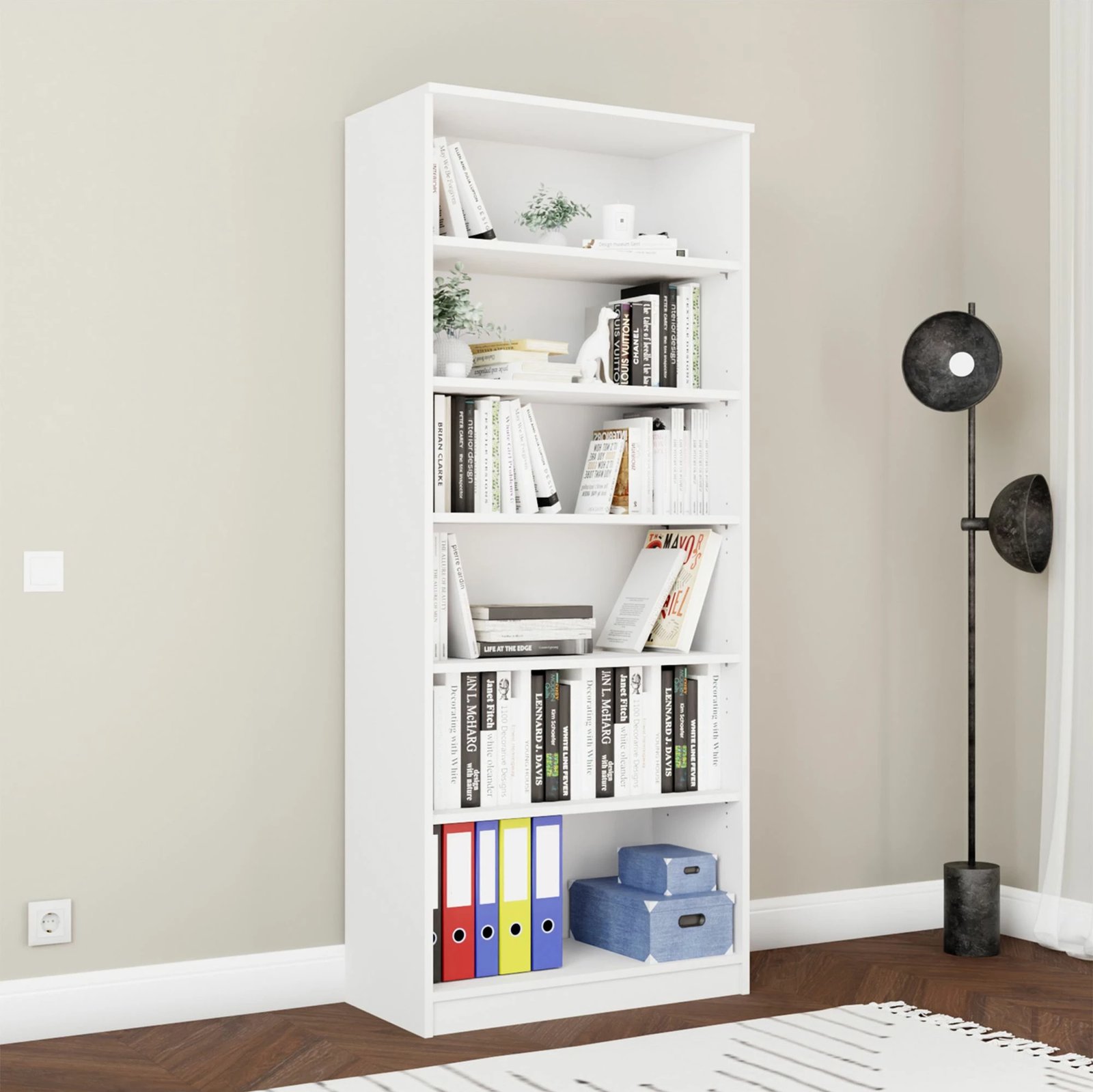 Dollap multifunksional, ngjyrë e bardhë, Skye Decor, Lucas Glass 1600-68