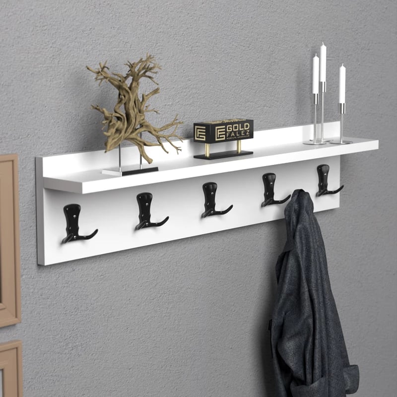 Varëse muri melamine, ngjyrë e bardhë, 100x9x9cm