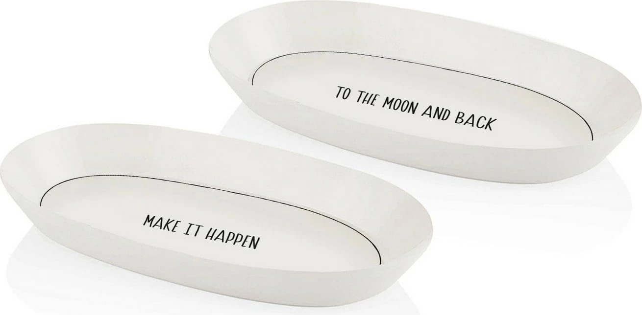 Set pjatash servirëse Hermia DLY014, 29 x 15 x 2 cm, 2 copë, të bardha Set pjatash servirëse Hermia DLY014, 29 x 15 x 2 cm, 2 copë, të bardha