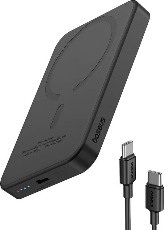 Powerbank Baseus Magnetic Mini 5000mAh, 20W, USB-C, e zezë Powerbank Baseus Magnetic Mini 5000mAh, 20W, USB-C, e zezë