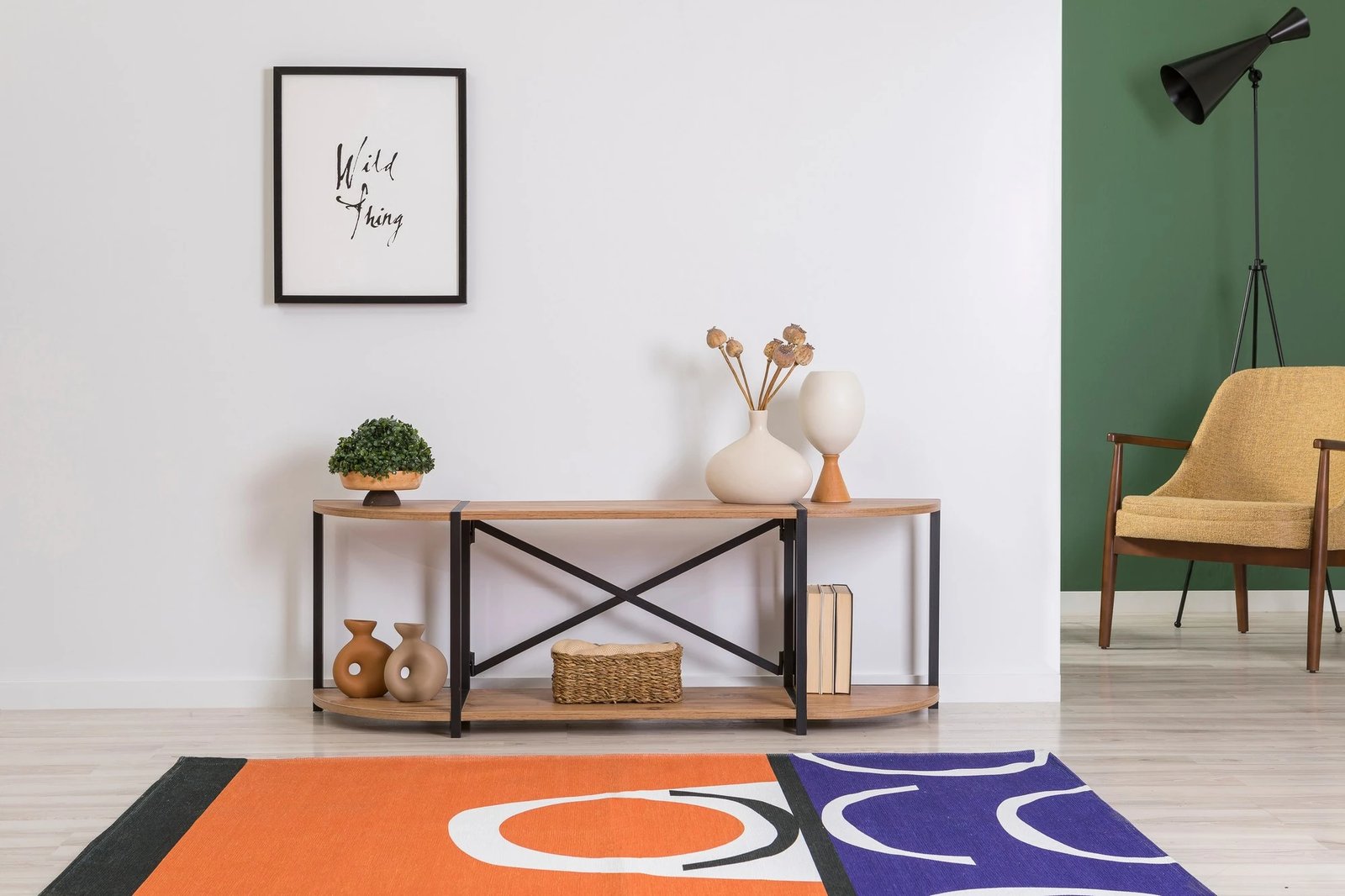 Komodë TV Skye Decor, Sky Rafix, ngjyrë Atlantic Pine dhe e zezë