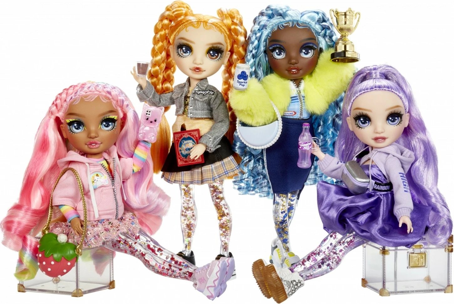 Kukull Rainbow High Sparkle & Shine Viola me aksesorë, 11 inç, vjollcë