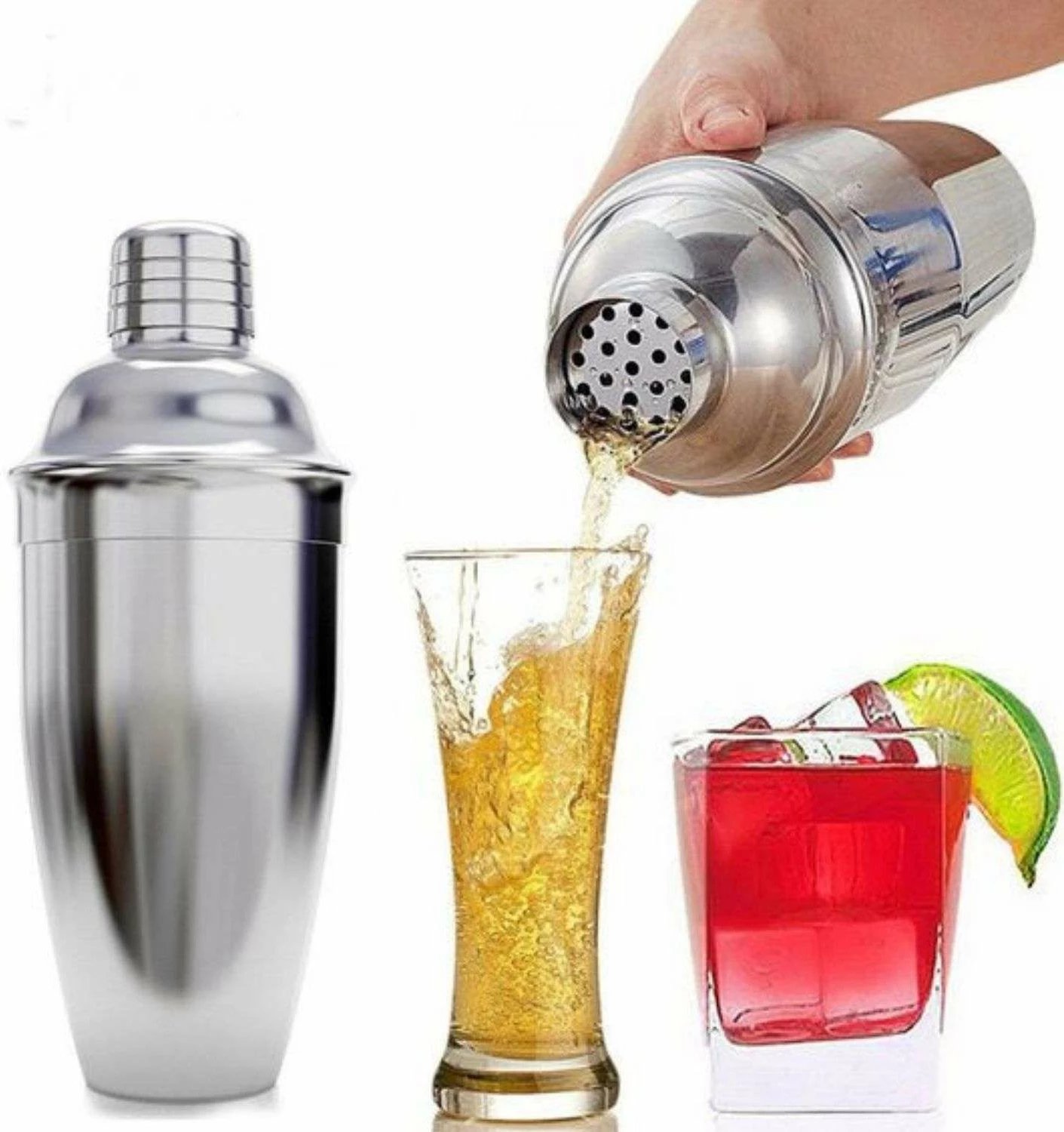 Shaker çeliku për përzierje, ngjyrë argjendi, Hermia Concept, 500ml