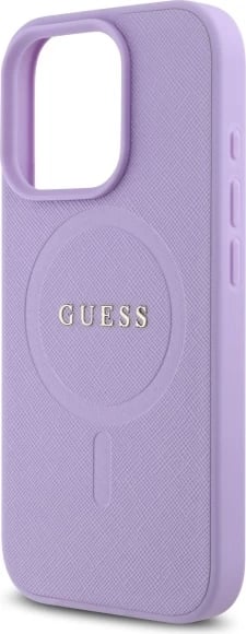 Mbështjellës Guess Saffiano MagSafe për iPhone 16 Pro, vjollcë