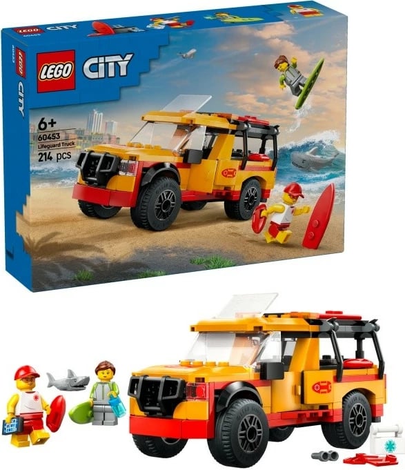 Set ndërtimi LEGO City 60453 Beach Rescue Van, 214 pjesë, plastikë