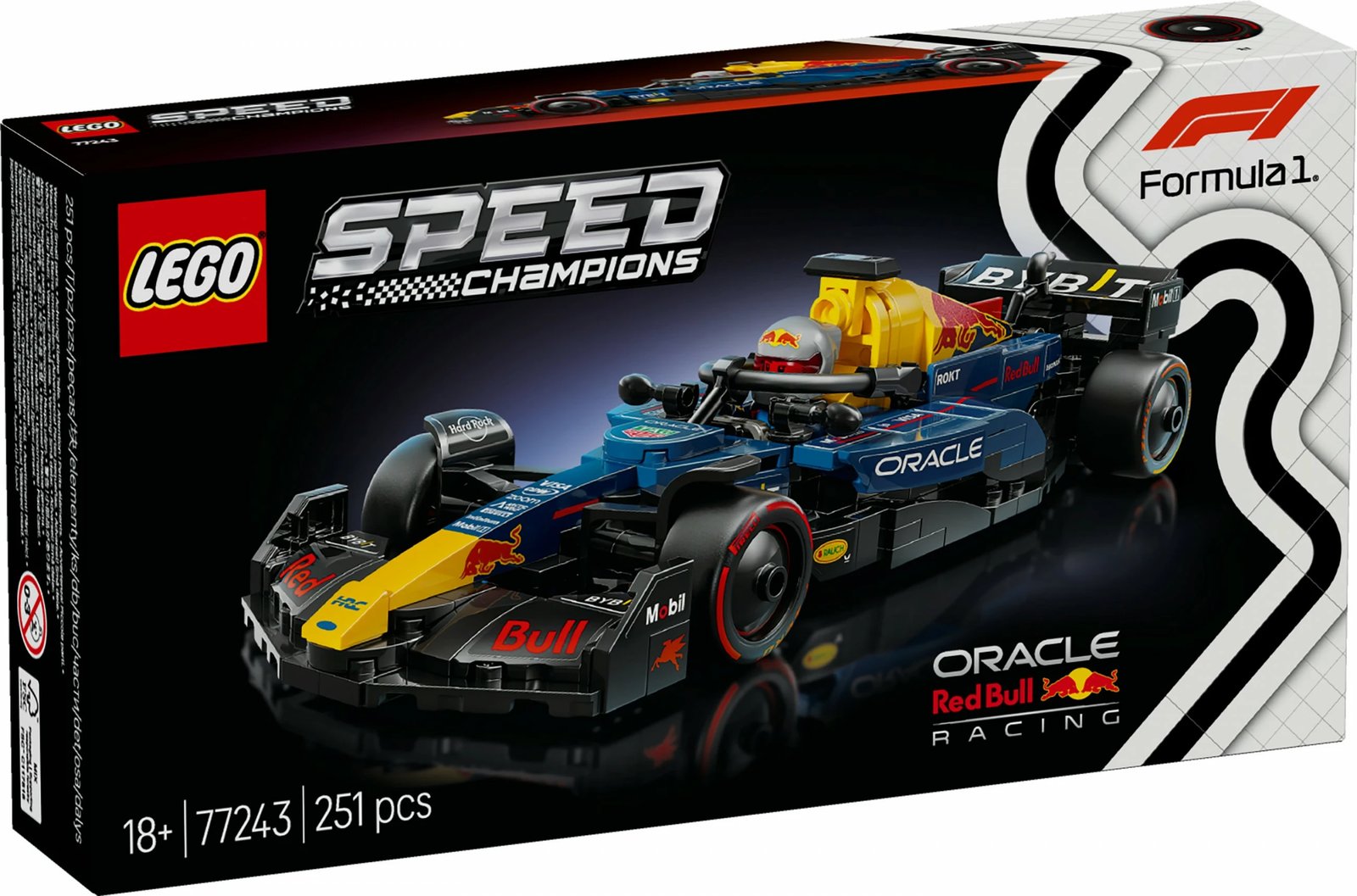 Set ndërtimi LEGO Oracle Red Bull Racing RB20 F1, 251 pjesë, shumëngjyrësh