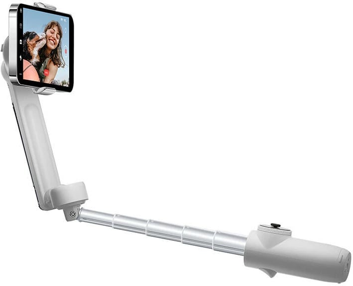 Stabilizator 3-akse për celular, Insta360 Flow, bateri 2900mAh 12h, AI tracking, selfie stick 215mm me tripod, gri