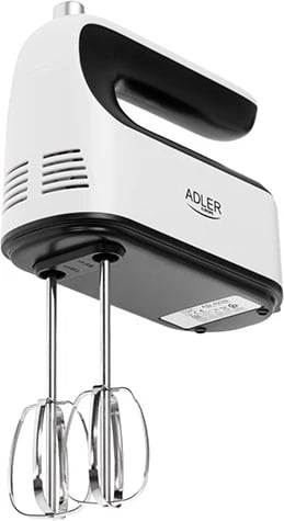 Mikser dore, Adler, AD 4229, 9 shpejtësi Turbo me LCD 600W, me kuti aksesorësh, bardh e zi