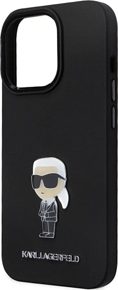 Mbështjellës Karl Lagerfeld KLHCP13XSMHKNPK për iPhone 13 Pro Max, silikon, i zi