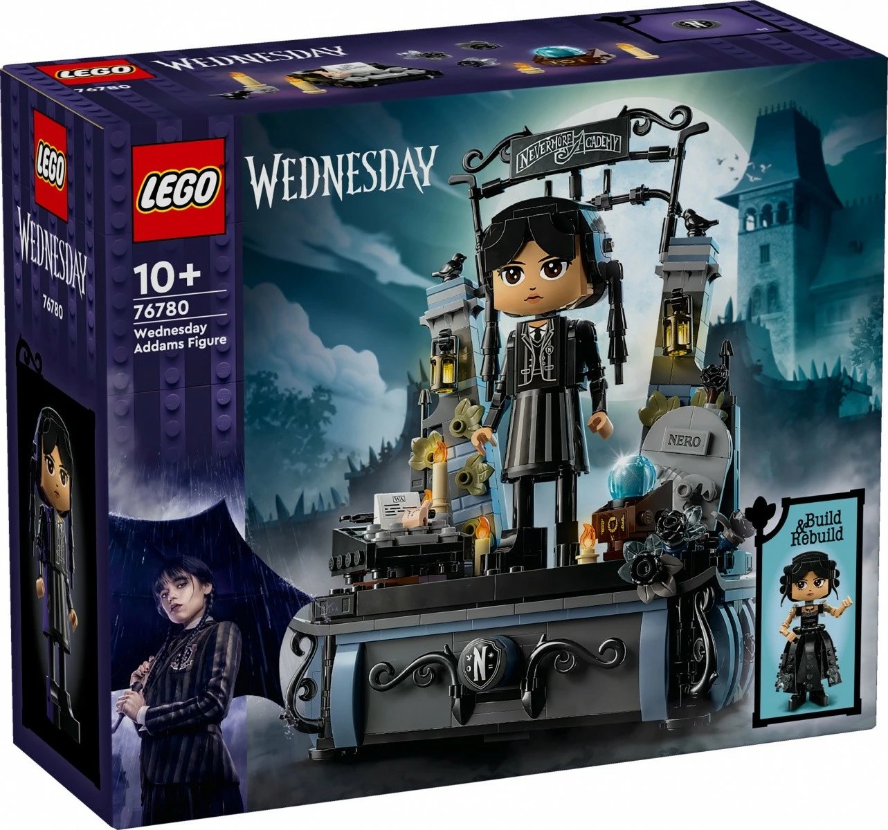 Set LEGO Wednesday, 76780, figurë Wednesday Addams, 702 pjesë, për fëmijë 10+, plastikë