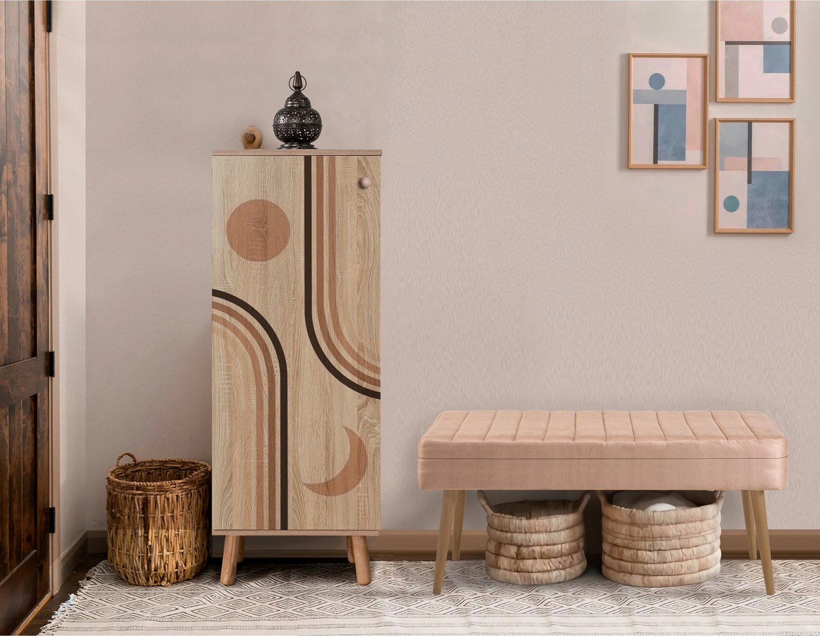 Set mobiljesh për korridor, ngjyrë sonomo dhe stone, Skye Decor, 934-0900