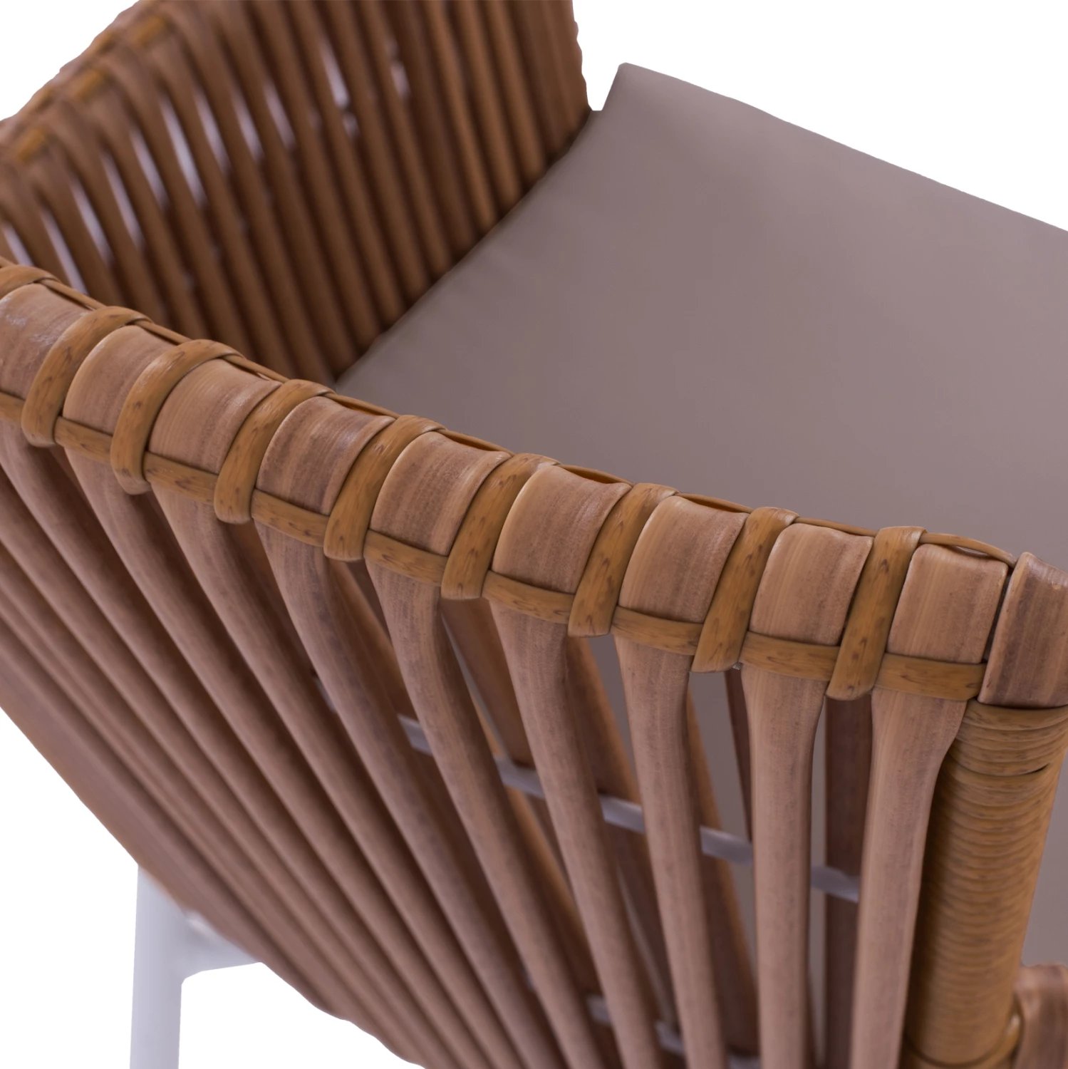 Karrige alumini për kopsht, FH5298.01, e bardhë me jastëk, 57x60x90 cm