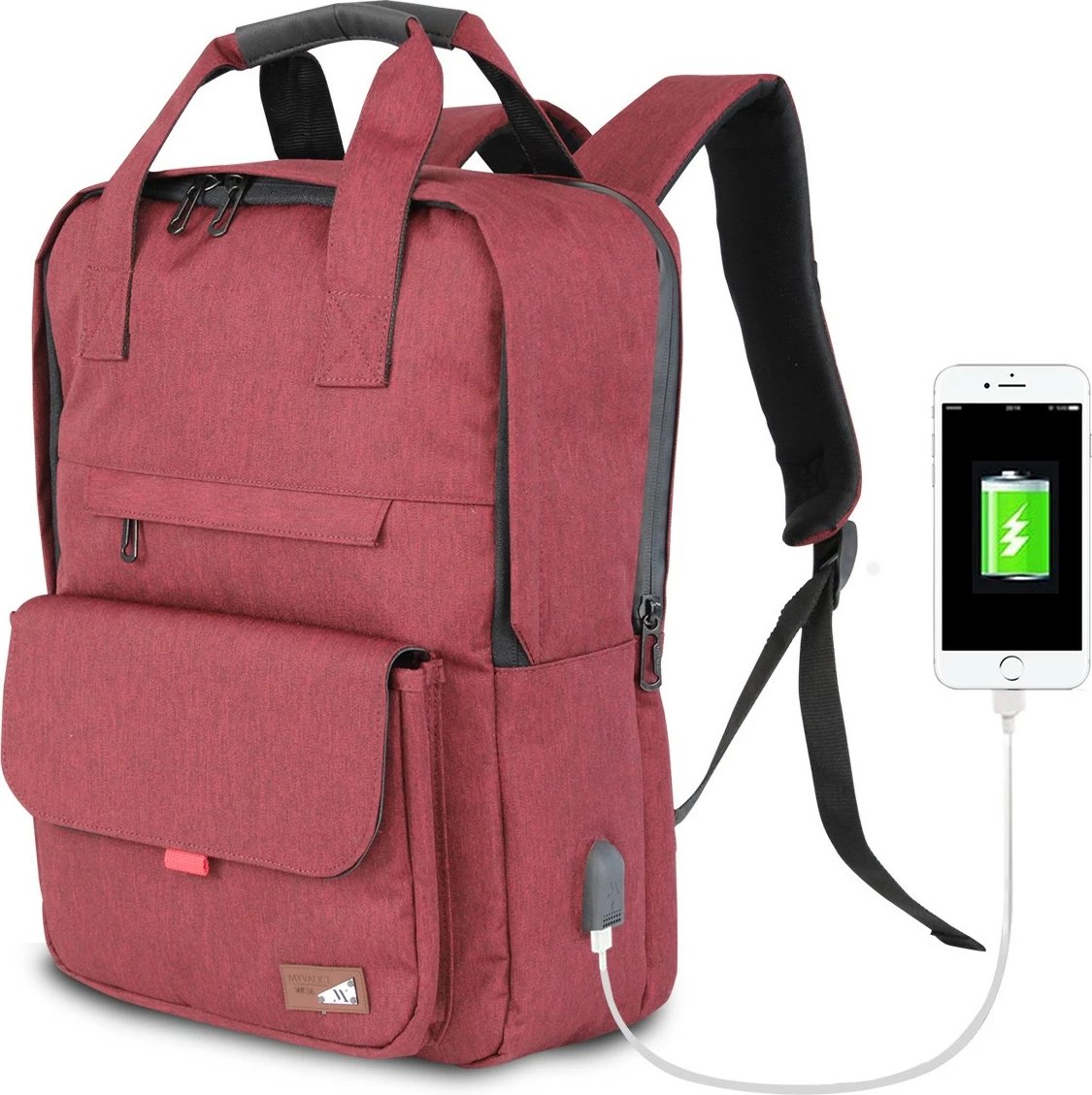 Çantë laptopi Zoozie Bags, ngjyrë e kuqe e errët, 2232 Çantë laptopi Zoozie Bags, ngjyrë e kuqe e errët, 2232
