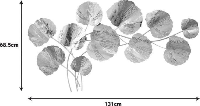Dekor muri Fleur metalik ngjyrë ari 131x68.5x6cm