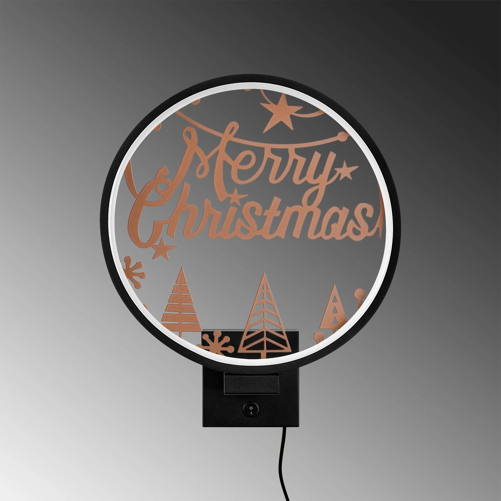 Llambë muri dekorative Opviq, XMAS20, e zezë dhe bakri