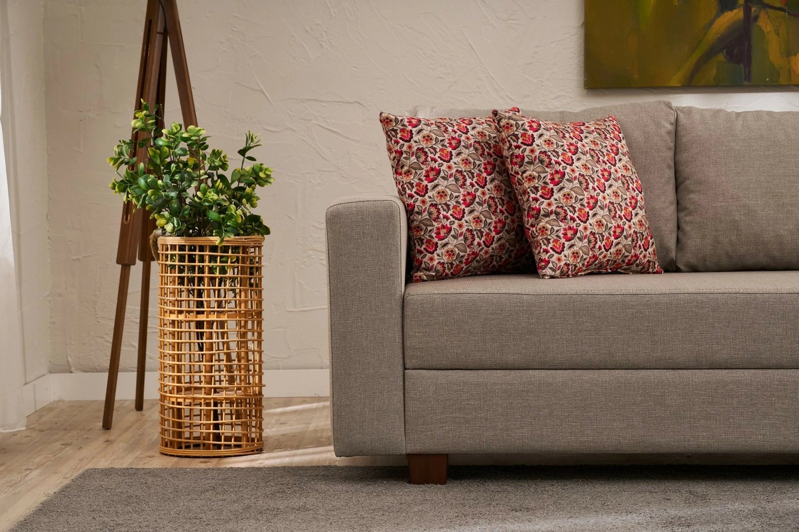 Divan-krevat treshe, ngjyrë bezhë, Aly