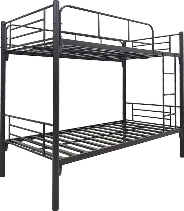 Krevet marinari metalik Belit, ngjyrë e zezë, 90x190cm