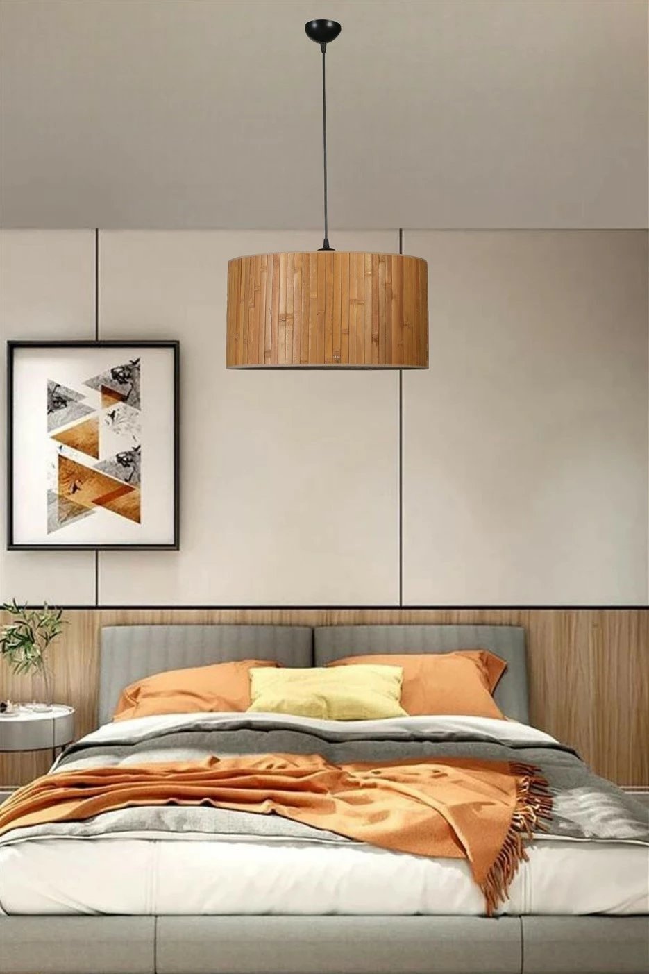 Llambë tavani Opviq, ngjyrë arrë dhe e zezë, 45x70cm