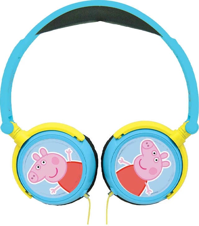 Kufje të palosshme Lexibook Peppa Pig HP015PP, me mikrofon, kontroll volumit, blu/verdhe