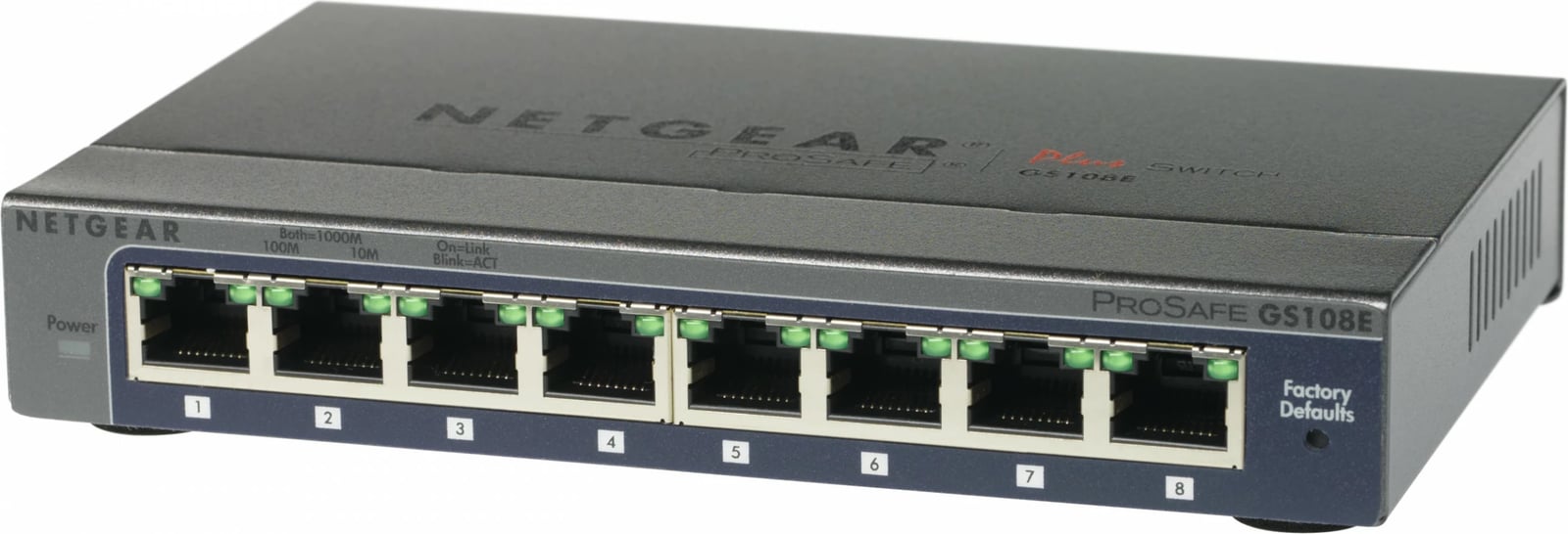 Switch NETGEAR GS108E, Managed, Gigabit Ethernet (10/100/1000), Full duplex