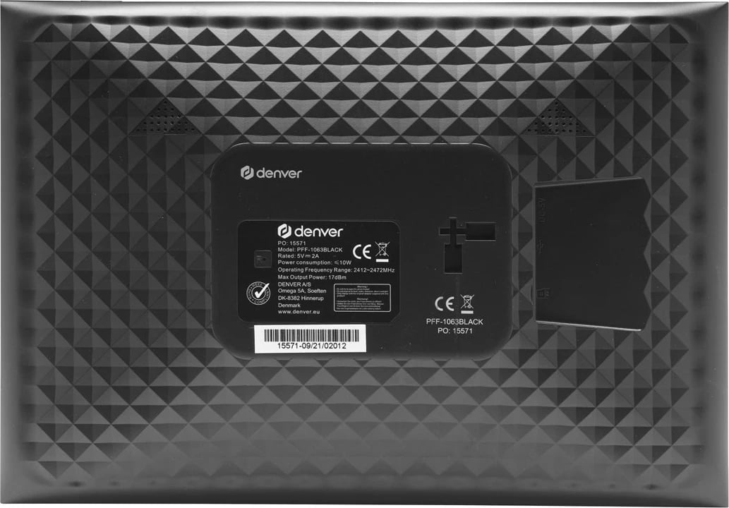Kornizë digjitale Denver PFF-1063BLACK, 10.1", 16 GB, IPS, Wi-Fi, E zezë