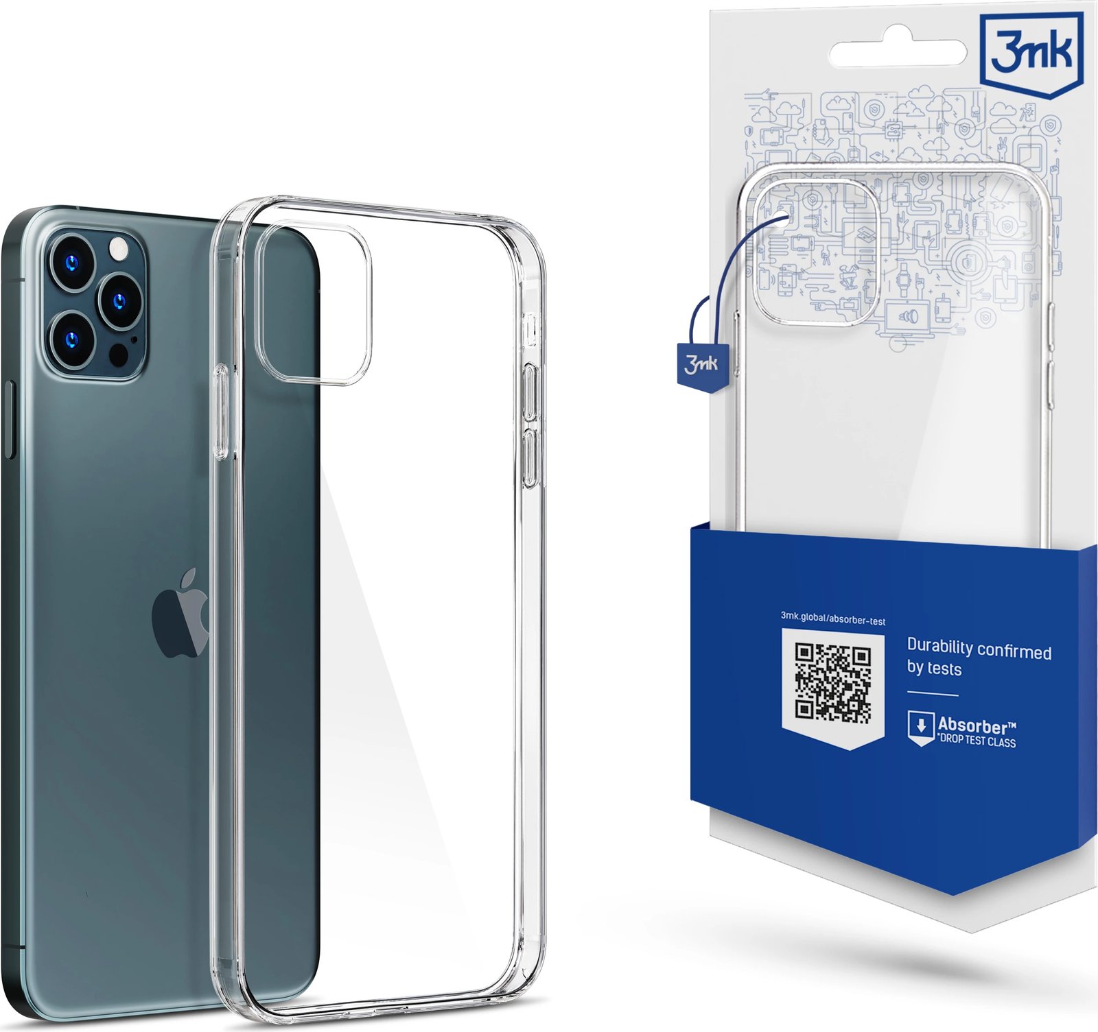 Mbështjellës 3mk Clear Case për iPhone 12 Pro Max, Transparent