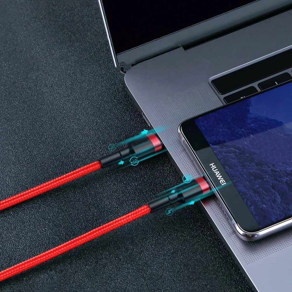 Kabllo USB-C në USB-C Baseus CATKLF-H09, 2m, 60W, e kuqe