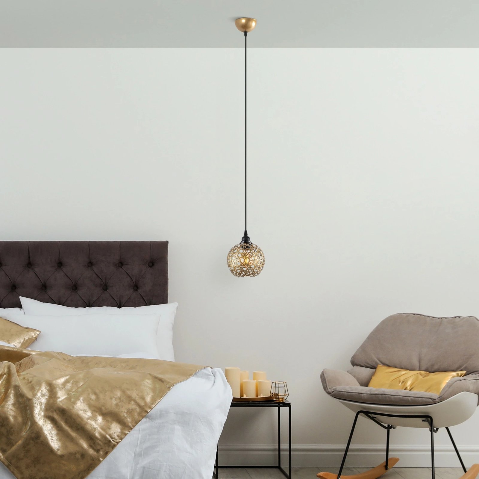 Llambë tavani Opviq Selcuklu, ngjyrë ari, MR-788-1 Llambë tavani Opviq Selcuklu, ngjyrë ari, MR-788-1