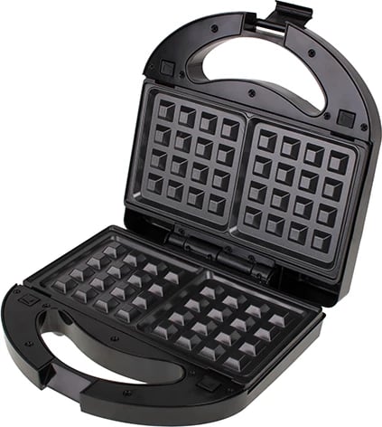 Aparat sandviçi/grilli/wafflesh 3‑në‑1, Mesko, MS 3045, 750–1000W, pllaka të këmbyeshme, zezë‑argjend