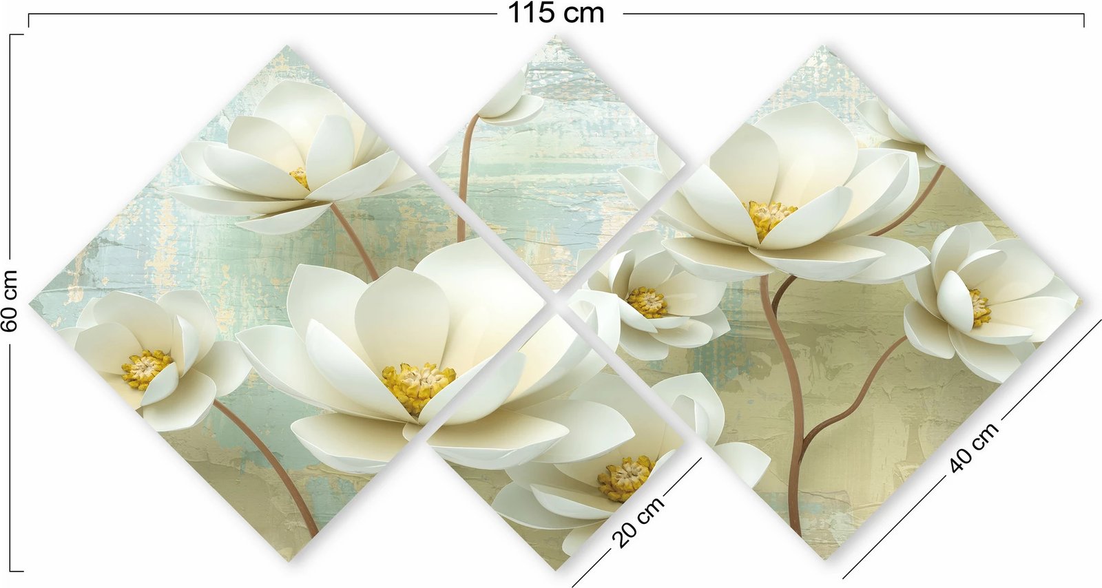 Pikturë dekorative MDF (4 pjesë), shumëngjyrëshe, 4MDF1604059651