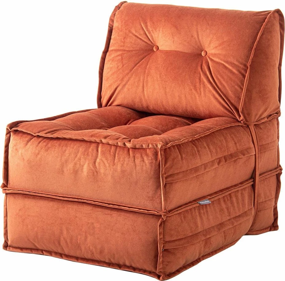 Krevat-karrige një vendësh, stof boucle ngjyrë e kuqe qeramike, Atelier del Sofa