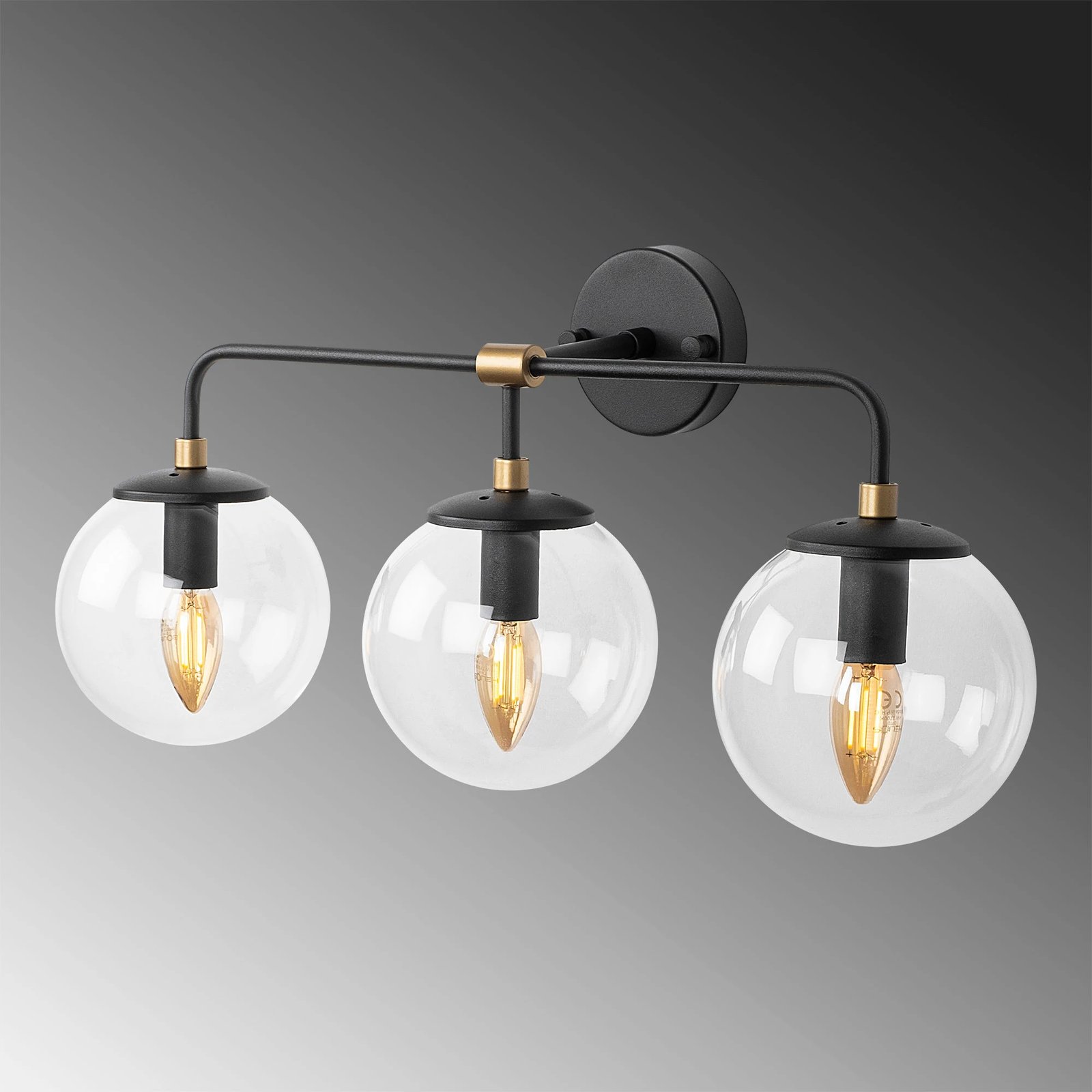 Llambë muri Opviq, Horn - 12208, ngjyrë e zezë, antike