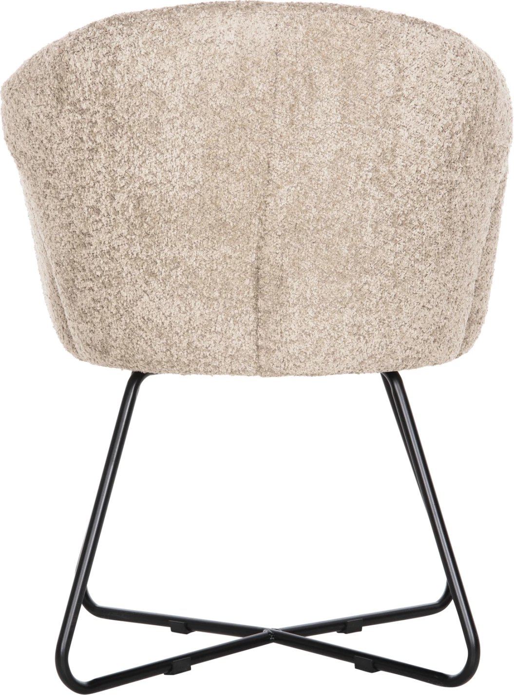 Karrige HARNIS FH9603.08, ngjyrë bezhë, bazë metalike e zezë, 59.5x64x77 cm