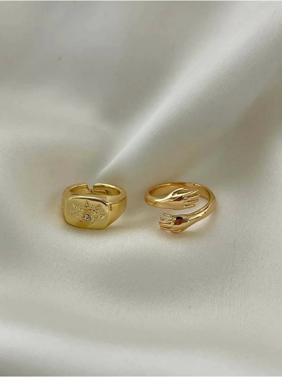 Unaza Jumeon, ngjyrë ari, 2 copë Unaza Jumeon, ngjyrë ari, 2 copë