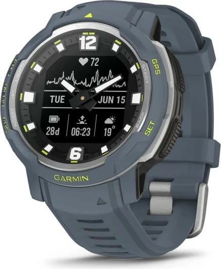 Smartwatch Garmin Instinct Crossover Standard Edition, GPS, 28 ditë bateri, rrip silikon, kaltër Smartwatch Garmin Instinct Crossover Standard Edition, GPS, 28 ditë bateri, rrip silikon, kaltër