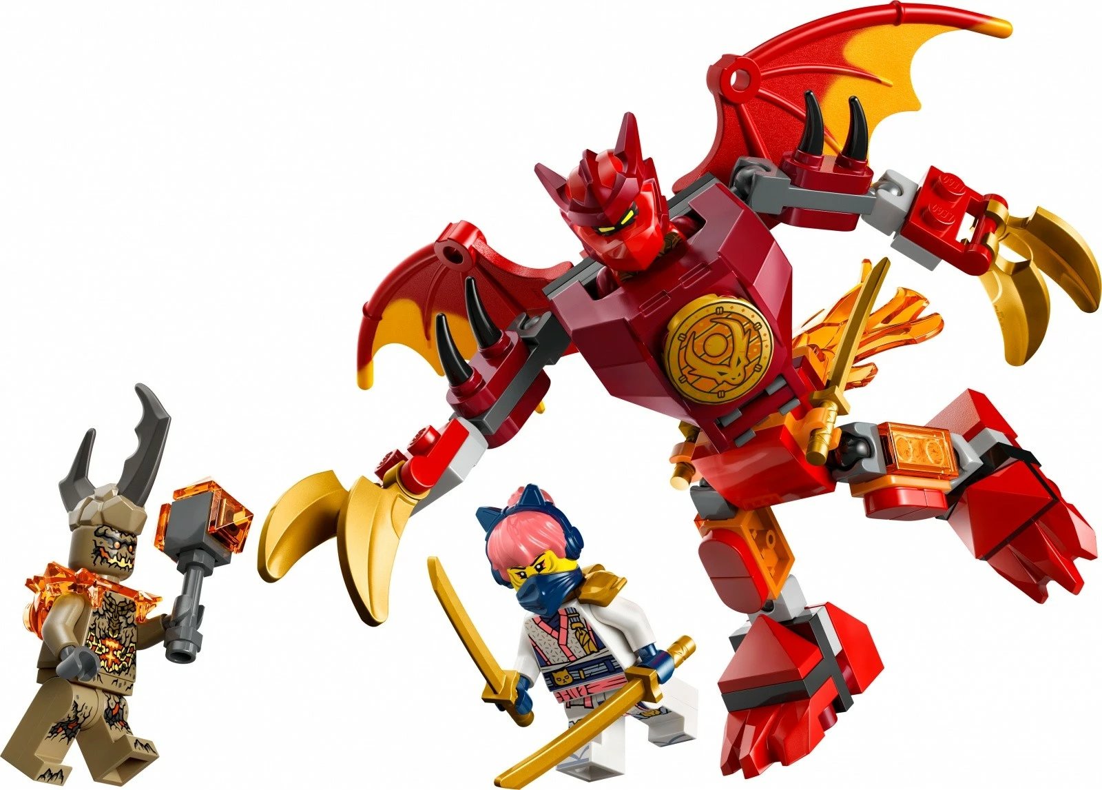 Set ndërtimi, LEGO NINJAGO 71851 Kai Dragon Mech Battle Pack, 85 pjesë