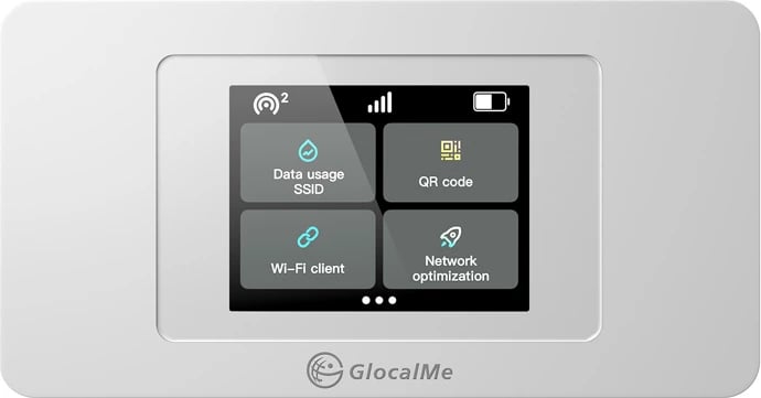 Ruter portabël Wi-Fi GlocalMe Duoturbo, CloudSIM, 4G/LTE, 3500 mAh, Bardhë