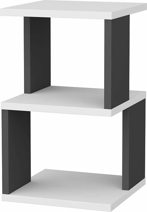 Komodinë Hanah Home Carter, e bardhë dhe antracit