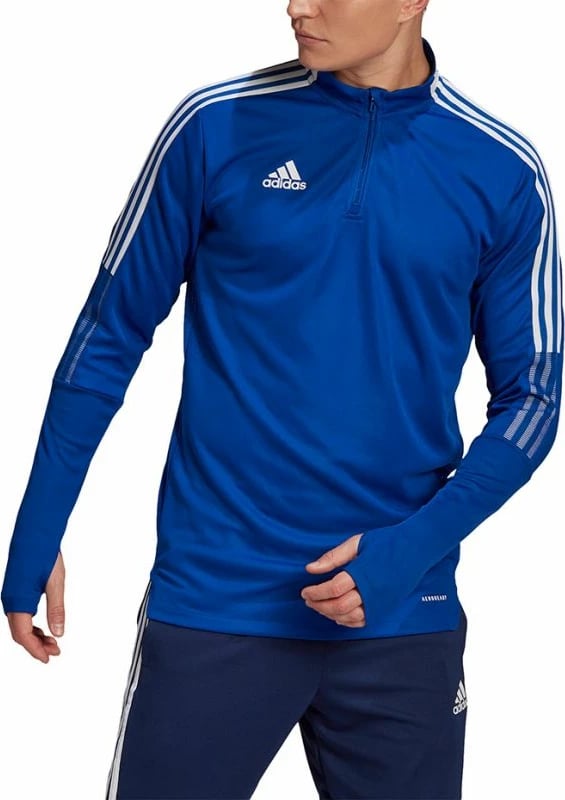 Duks adidas Tiro 21 Training Top M GH7302 për meshkuj, blu Duks adidas Tiro 21 Training Top M GH7302 për meshkuj, blu