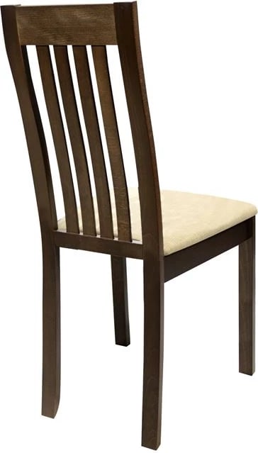 Karrige druri ngjyrë arre të errët dhe pëlhurë krem FH0093.01 45x52x96,5 cm, set prej 2 copë