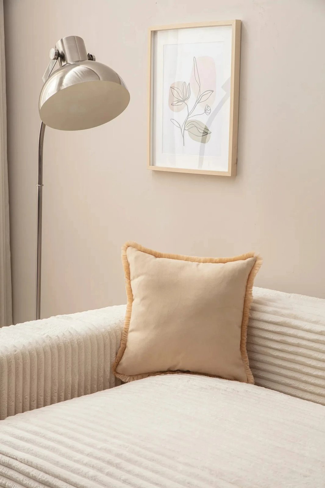 Jastëk mbulesë, ngjyrë bezhë, Evila Originals, 43x43cm