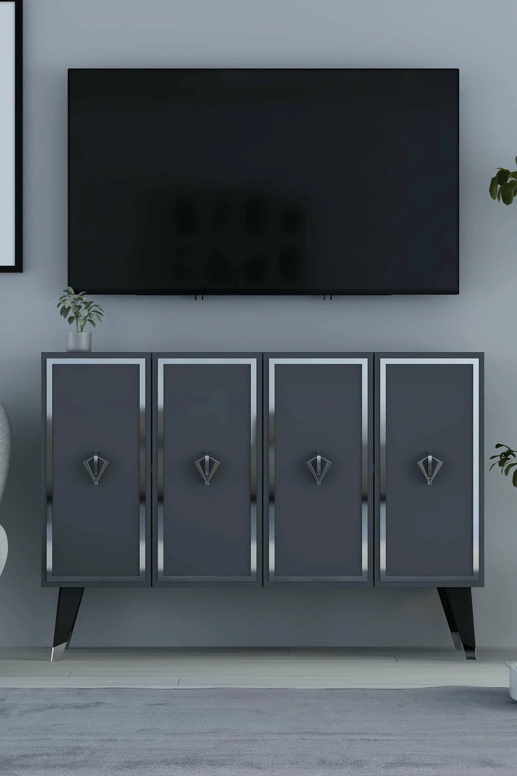 Konsol Skye Decor, anthracite, silver, 8177KM-32