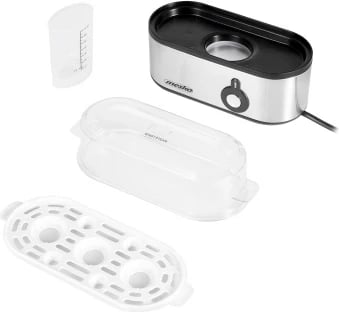 Zierëse vezësh, Mesko, MS 4485, 1-3 vezë, nivele zierjeje soft/medium/hard, 210W (350W max), mbyllje automatike, metal, argjend